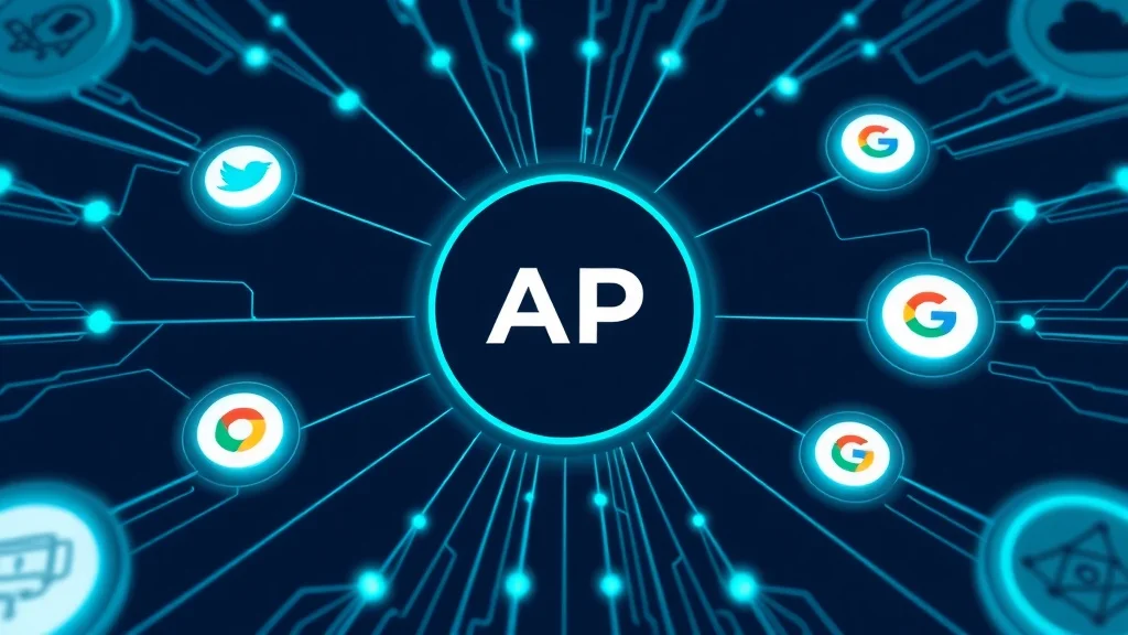 Brand logo with visibility rays to multiple AI platform icons