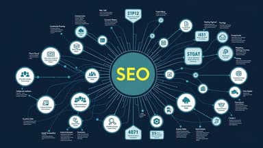 Dashboard of local SEO statistics showing Map Pack click share, review influence, and AI search adoption